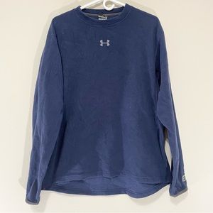 Under Armour Navy Fleece Long Sleeve Pullover Size MD